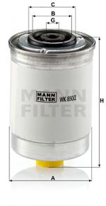 Φίλτρο καυσίμου MANN-FILTER WK8502